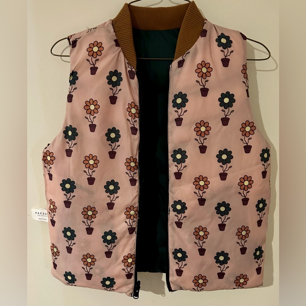 PACSUN Girls Reversible Puffer Vest - Picture 7 of 8